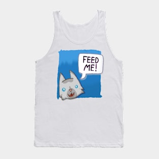 Feed Me! [Lynx Point Cat With A Blue Background] Tank Top